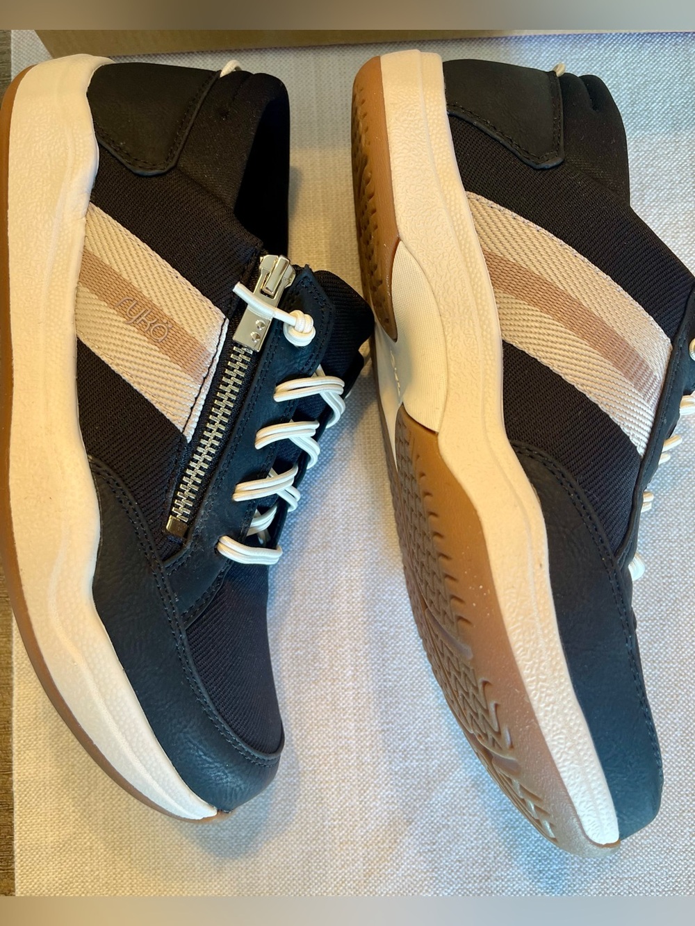 NIB RYKA CAREFREE ZIP BLACK SPORT LIFESTYLE WALKING SNEAKER WOMENS 7.5 - Picture 10 of 15